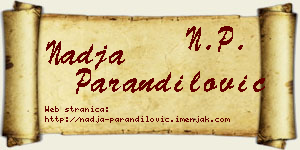Nadja Parandilović vizit kartica
